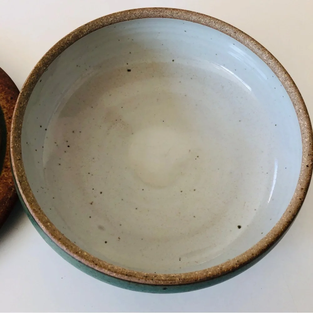 Artisnal  Handmade Pottery Casserole Signed